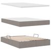vidaXL Aufbewahrungsbett mit Matratze Taupe 140 x 190 cm Holzwerkstoff