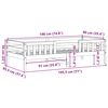 vidaXL Massivholzbett ohne Matratze Weiß 90x190 cm Kiefernholz