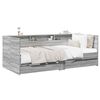 vidaXL Tagesbett mit Schubladen mit Regal Grau Sonoma Holzwerkstoff