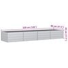 vidaXL Garten-Hochbeet 320x80x45 cm Verzinkter Stahl Silber