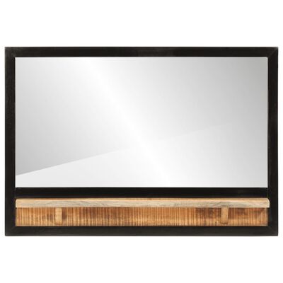 vidaXL Spiegel mit Ablage 80x8x55 cm Glas und Massivholz Mango