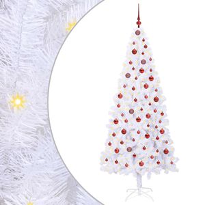 vidaXL K&uuml;nstlicher Weihnachtsbaum Wei&szlig; 210 cm PVC und Stahl