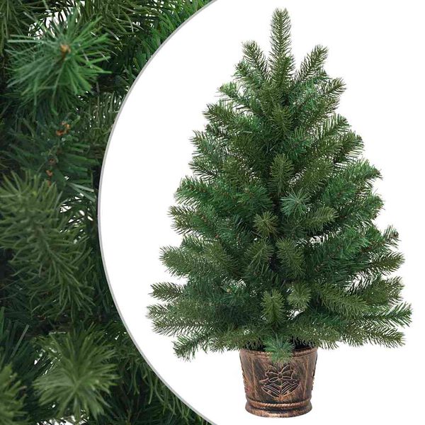 vidaXL K&uuml;nstlicher Weihnachtsbaum Gr&uuml;n 95 cm PVC, PE und Stahl