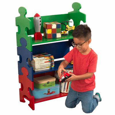 KidKraft Bücherregal in Puzzle-Form Mehrfarbig 62,7x29,5x97,2 cm 14400