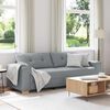 vidaXL 3-Sitzer-Sofa Hellgrau 220x78x80 cm Stoff