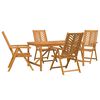 vidaXL Garten Essgruppe 5 pcs Braun Massivholz Akazie