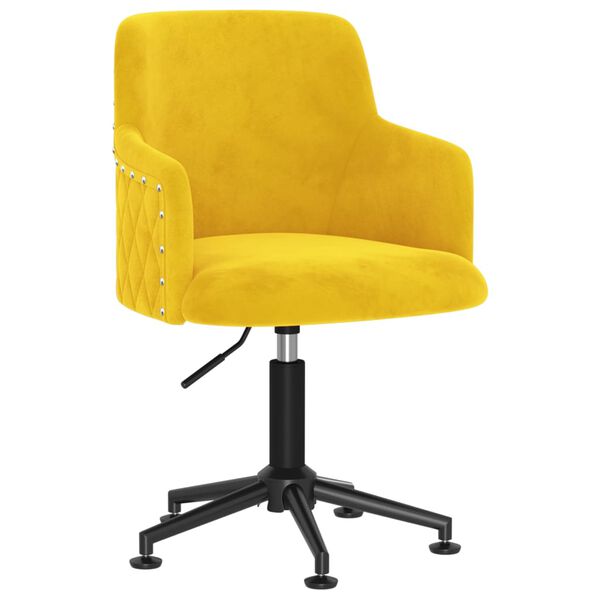 vidaXL B&uuml;rostuhl Drehbar Senfgelb Samt