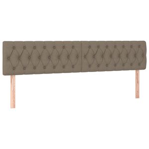 vidaXL Kopfteile Taupe 200x7x78/88 cm Stoff