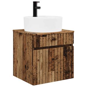 vidaXL Wandmontierte Waschbecken-Vanit&auml;t Altholz 49 x 44,5 x 65 cm