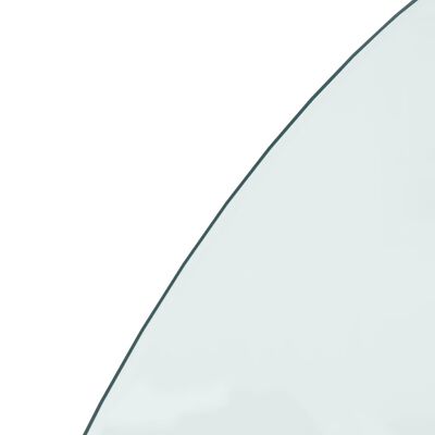 vidaXL Funkenschutzplatte Glas Halbrund 1200x600 mm