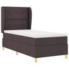 vidaXL Boxspringbett mit Matratze Dunkelbraun 200 x 90 cm Stoff