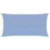 vidaXL Sonnensegel 2,5 x 5 m HDPE Rechteckig Blau und Wei&szlig;