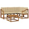 vidaXL Outdoor-Sofagarnitur mit Kissen 5 pcs Natur und Beige