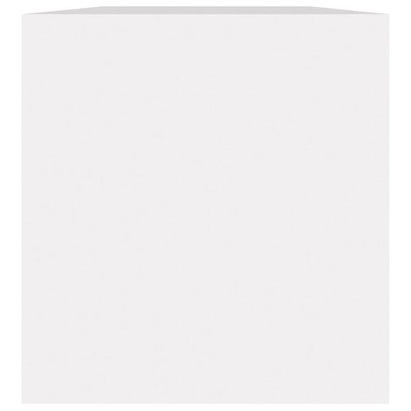 vidaXL Schallplatten-Aufbewahrungsbox Wei&szlig; 71x34x36 cm Holzwerkstoff