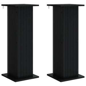 vidaXL Pflanzenst&auml;nder 2 pcs Schwarz 30,5 x 30 x 80,5 cm Holzwerkstoff