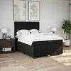 vidaXL Boxspringbett mit Matratze Schwarz 140x190 cm Stoff