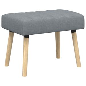 vidaXL Kanalgepolsterte Bank Hellgrau 60 x 40 x 45 cm Stoff