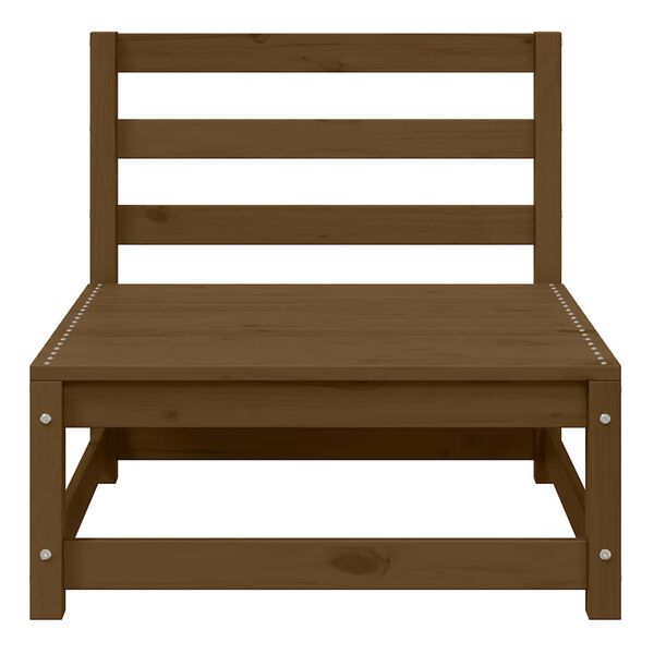 vidaXL 2-tlg. Garten-Lounge-Set Kissen Honigbraun Massivholz Kiefer