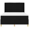 vidaXL Boxspringbett mit Matratze Schwarz 140 x 200 cm Stoff