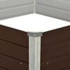vidaXL Hochbeet Braun 129 x 129 x 45 cm Verzinkter Stahl