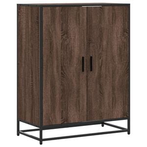vidaXL Schuhschrank Eichen-Optik 75x38x97,5 cm Holzwerkstoff Metall