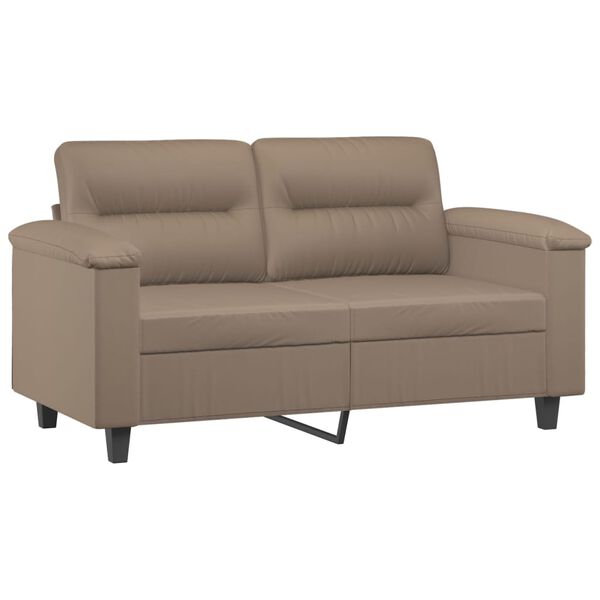 vidaXL 2-Sitzer-Sofa Cappuccino-Braun 120 cm Kunstleder