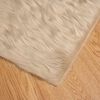 vidaXL Kunstschaffell Teppich Tafalla Beige 160 x 160 cm Polyester