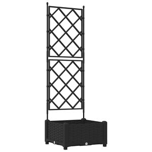 vidaXL Garten-Pflanzgef&auml;&szlig; Schwarz 40 x 40 x 125,5 cm PP