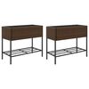 vidaXL Hochbeete mit Ablage 2 Stk. Braun 90x40x75 cm Poly Rattan