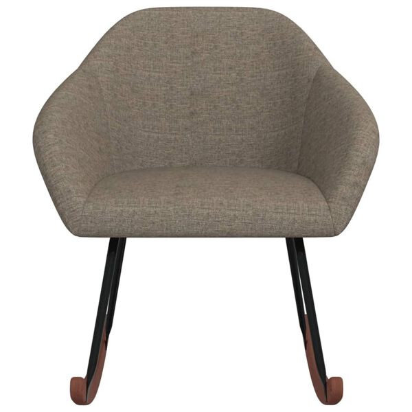 vidaXL Schaukelstuhl Taupe Stoff
