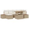 vidaXL Garten-Sofa-Set 7 stk. Beige Poly Rattan