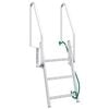 vidaXL 3-Stufen Dockleiter Silber 58 x 77 x 144 cm Aluminium
