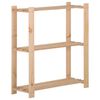 vidaXL Lagerregal mit 3 B&ouml;den 80x28,5x90 cm Massivholz Kiefer