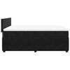 vidaXL Boxspringbett mit Matratze Schwarz 140x200 cm Samt