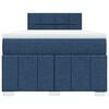 vidaXL Boxspringbett mit Matratze Blau 120x190 cm Stoff