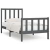 vidaXL Massivholzbett Grau 75x190 cm