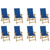 vidaXL Klappst&uuml;hle mit Kissen 8 Stk. Massivholz Akazie