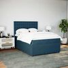 vidaXL Boxspringbett mit Matratze Blau 160x200 cm Samt