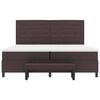 vidaXL Boxspringbett mit Matratze Dunkelbraun 200 x 200 cm Stoff