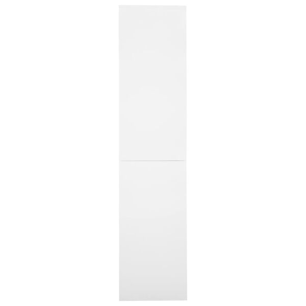 vidaXL B&uuml;roschrank mit Schiebet&uuml;ren Wei&szlig; 90x40x180 cm Stahl