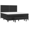 vidaXL Boxspringbett mit Matratze Schwarz 160x200 cm Kunstleder