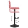 vidaXL Barhocker 2 Stk. Rosa Samt