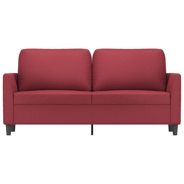 vidaXL 2-Sitzer-Sofa Weinrot 140 cm Kunstleder