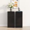 vidaXL Sideboards 2 Stk. Schwarz 30x30x70 cm Holzwerkstoff
