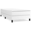 vidaXL Boxspringbett mit Matratze Wei&szlig; 80x200 cm Kunstleder