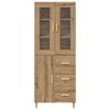 vidaXL Highboard Artisan-Eiche 69,5 x 34 x 180 cm Holzwerkstoff