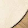 vidaXL Teppich HUARTE Kurzflor Weich und Waschbar Creme Ø 120 cm