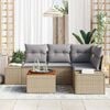 vidaXL Gartensofa-set 5 pcs Beige und Hellgrau Poly-Rattan