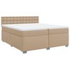 vidaXL Boxspringbett Matratze Cappuccino-Braun 200x200cm Kunstleder