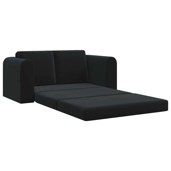 vidaXL Schlafsofa 60cm Schwarz Samt